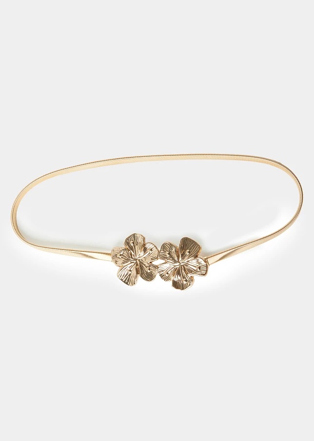 Golden flower belt very trendy for summer